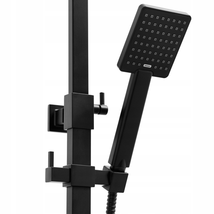 Zestaw prysznicowy natynkowy Bateria kolumna Mikka CZARNY MAT