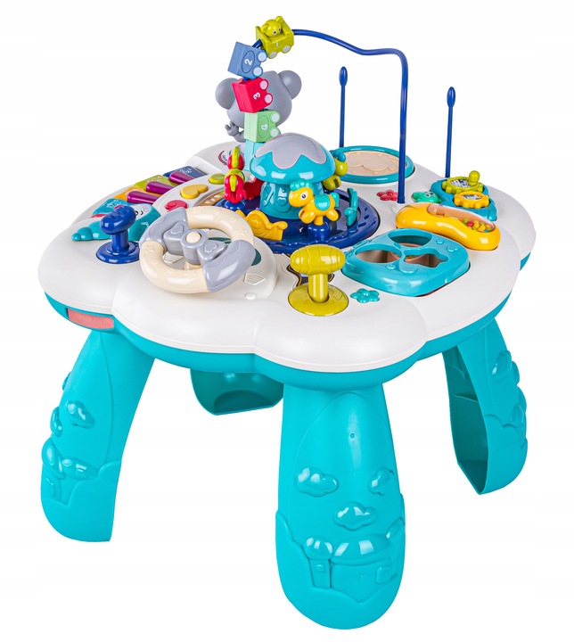Edukacyjny Stolik Interaktywny Organki Cymbałki Melodie Zwierzątka Mikrofon