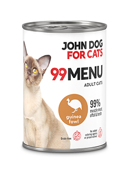 John Dog for Cats 99 menu karma mokra dla kota perliczka 6x400 g