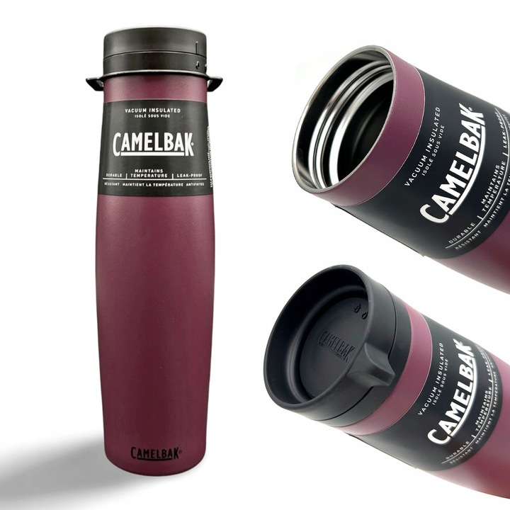 KUBEK TERMICZNY TERMOS NA HERBATĘ BIDON CAMELBAK STALOWY 0,6L FIOLET