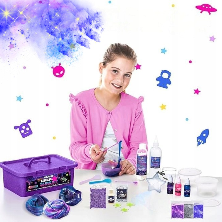 SLIME ZESTAW DO ROBIENIA SLIME GLUTÓW KLEJ AKTYWATOR PREZENT DIY DLA DZIECI