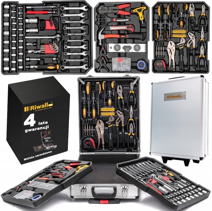 WALIZKA NARZĘDZIOWA ZESTAW NARZĘDZI KLUCZY 1750 ELEMENTÓW SUPER ZESTAW
