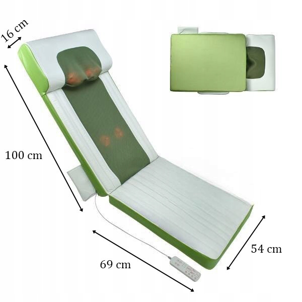 Materac masujący mata masująca Shiatsu grzanie pas podczerwień Gateway