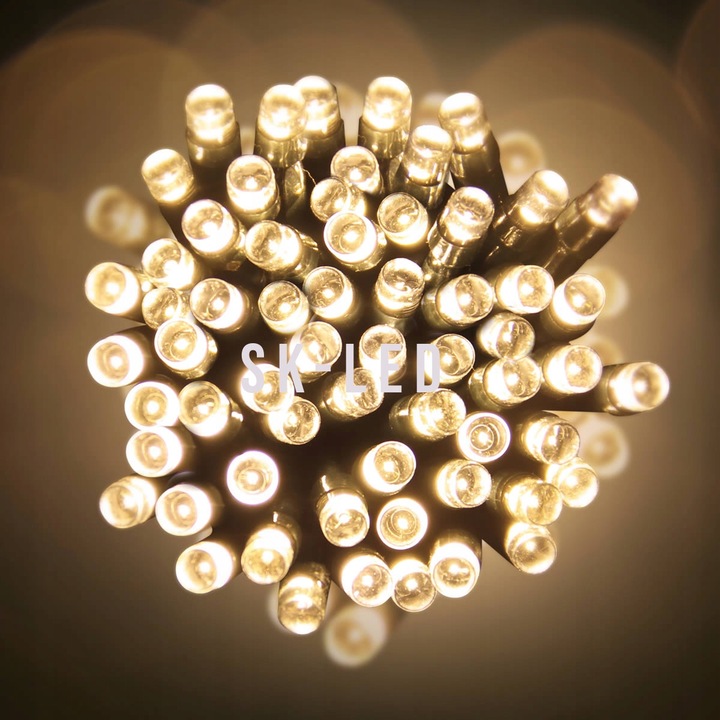 Lampki Choinkowe Led Wewnętrzne Zewnętrzne na Choinkę 300 Led Białe Ciepłe