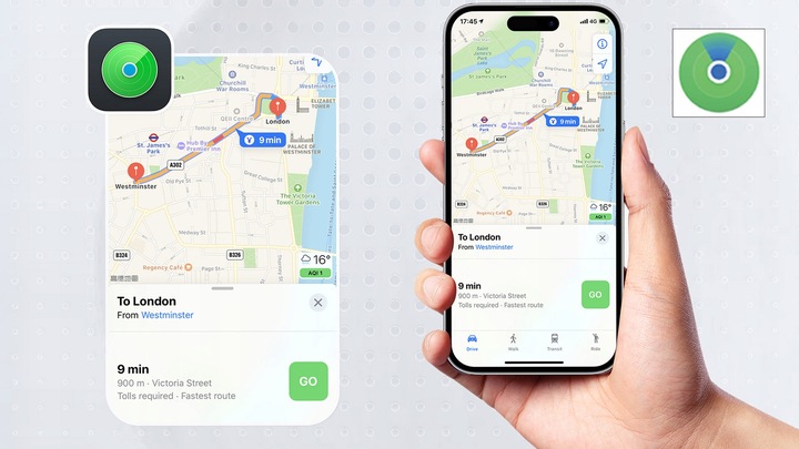 Lokalizator GPS MILI adresówka identyfikator do bagażu MiTag APPLE IOS