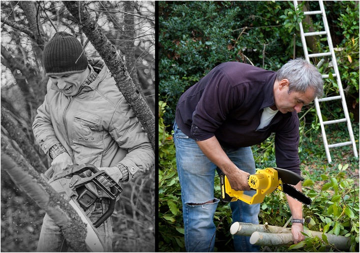 PIŁA ŁAŃCUCHOWA AKUMULATOROWA 6" DO GAŁĘZI DREWNA GAŁĘZIÓWKA 2x AKUMULATOR