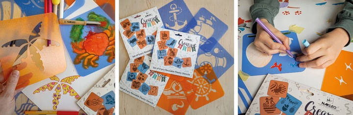 SZABLONY do Rysowania Malowania dla Dzieci ZESTAW 8 szt Boże Narodzenie