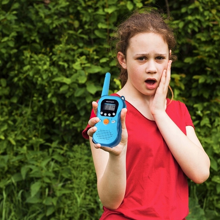 WALKIE TALKIE KRÓTKOFALÓWKI dla dzieci DUŻY ZASIĘG 3km LCD ZESTAW Łoki Toki