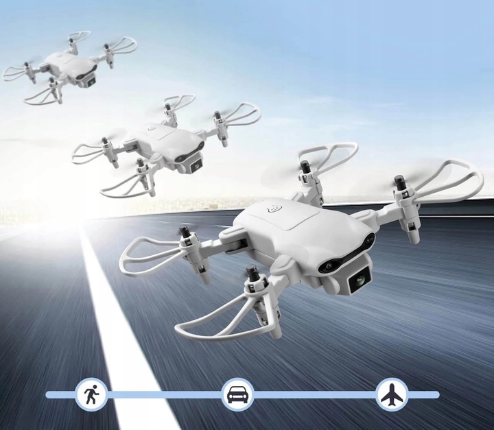 DRON TURBO 2X KAMERA PODGLĄD POWRÓT FUTERAŁ 2X AKU