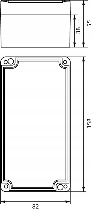 PUSZKA HERMETYCZNA N/T STRONG 158x82x55 IP67