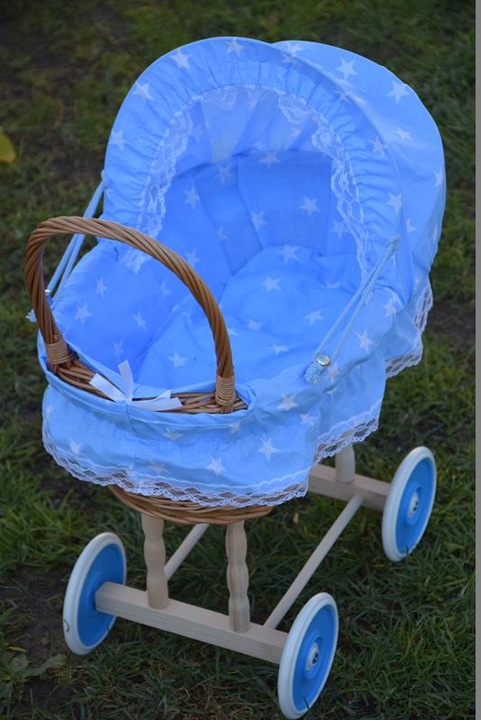 Wiklinowy wózek dla lalek wozek wózki 16 kolorów