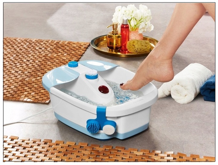 Masażer masaż stóp wodny hydromasażer do nóg podczerwień 4 rolki 3 nasadki