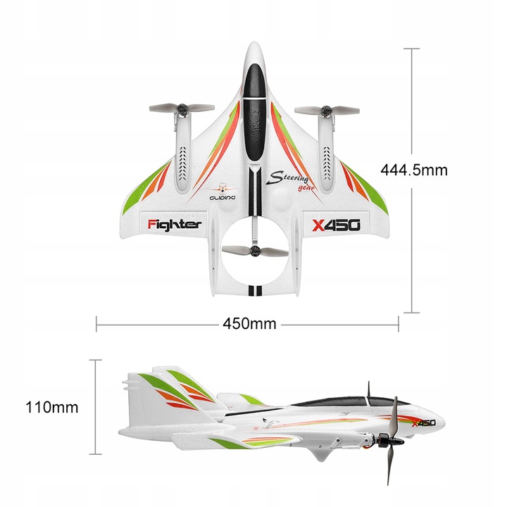 WLtoys XK X450 RC samolot stały RC szybowiec