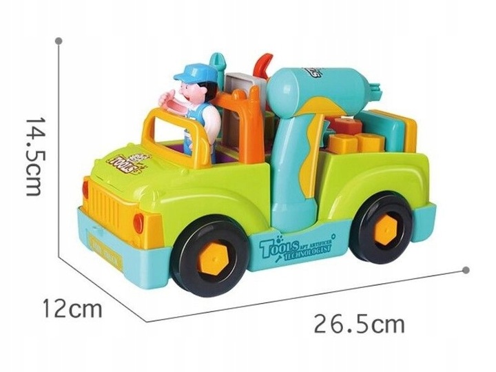 Auto do skręcania i rozkręcania mały mechanik jeździ gra interaktywny autko