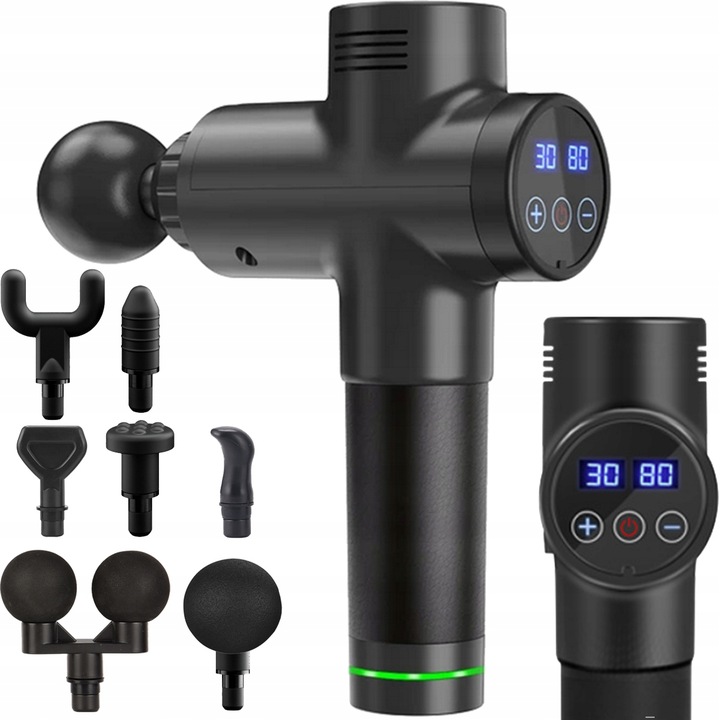 PISTOLET DO MASAŻU MASAŻER DO PLECÓW MIĘŚNI CIAŁA Z WYŚWIETLACZEM LCD