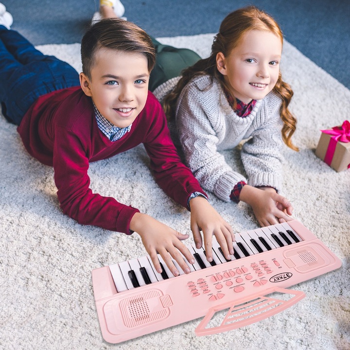 ORGANY PIANINO ELEKTRONICZNE MIKROFON 37 KLAWISZY DEMO KEYBOARD DLA DZIECI