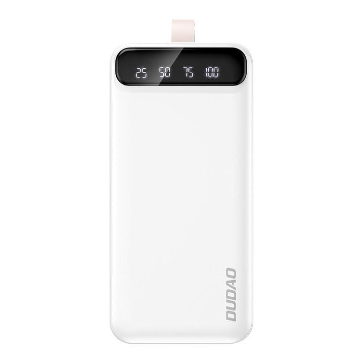 DUDAO DUŻY MOCNY POWERBANK 30000 mAh 2x USB / USB C Z LAMPKĄ LED