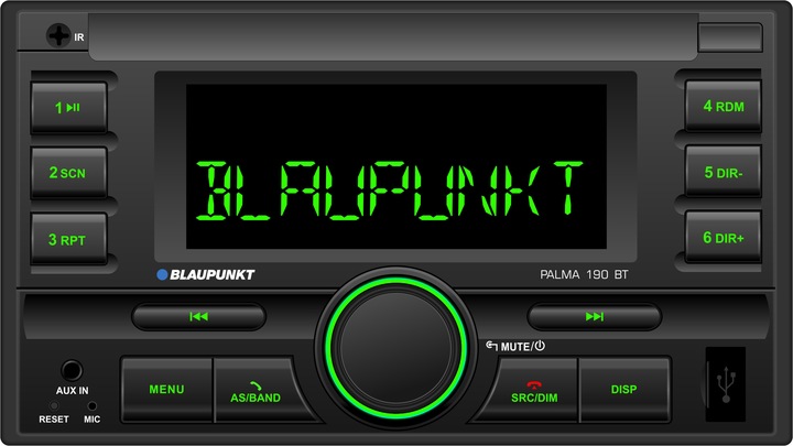 Blaupunkt Palma 190 BT Radio samochodowe 2DIN Bluetooth MP3 USB AUX