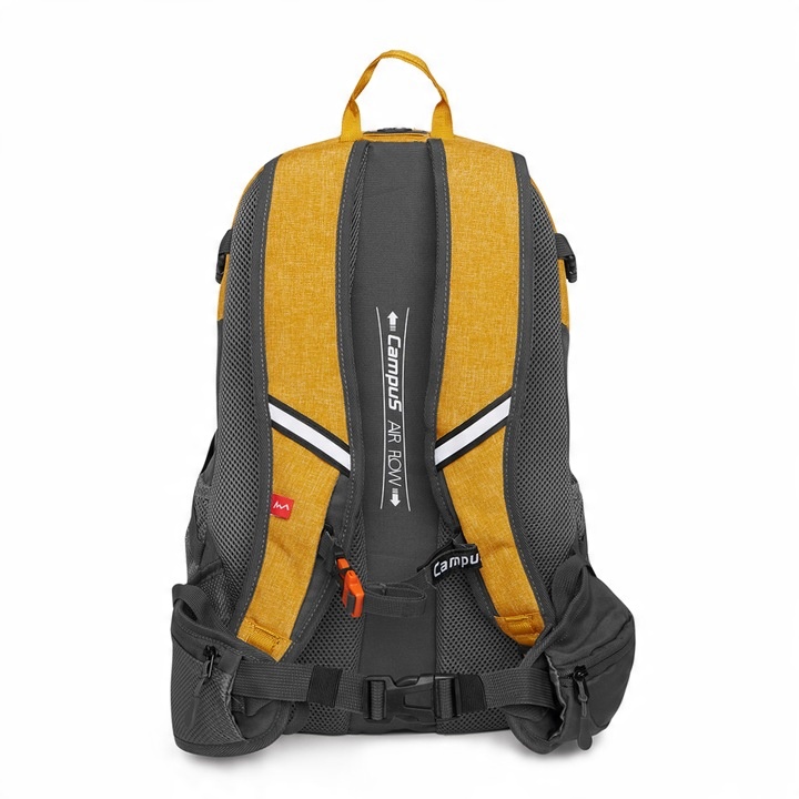 WYGODNY WENTYLOWANY PLECAK MIEJSKI CAMPUS MULLACO | POJEMNOŚĆ 30L | ŻÓŁTY