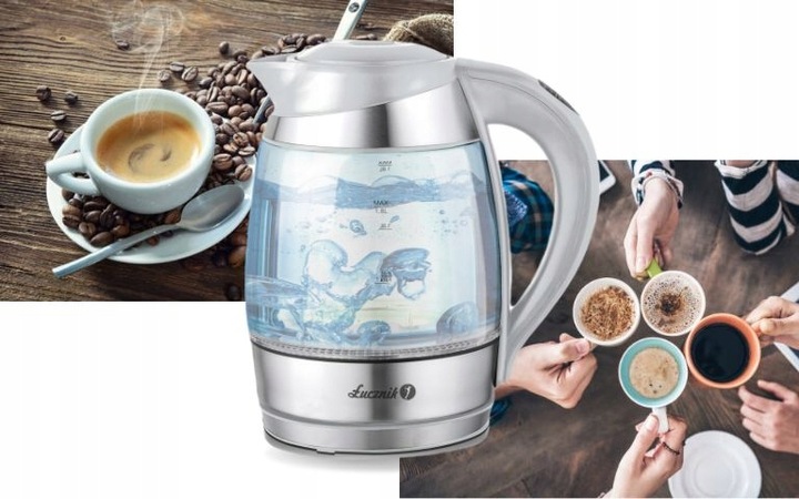 Czajnik Łucznik z regulacją temperatury WK-2020 biały 2200W 1,8L