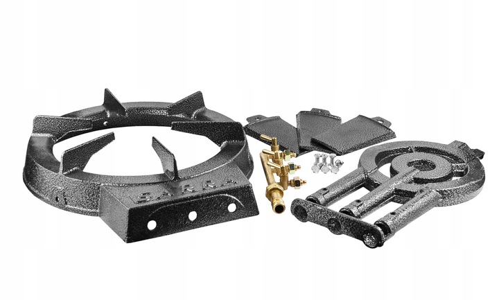 PALNIK GAZOWY TABORET ŻELIWNY KUCHENKA 9,8kW ZESTAW WĄŻ REDUKTOR