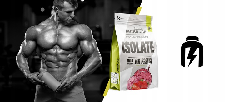Izolat Białka BIAŁKO 700 g WPI ISO Whey Protein Isolate Truskawka HIRO