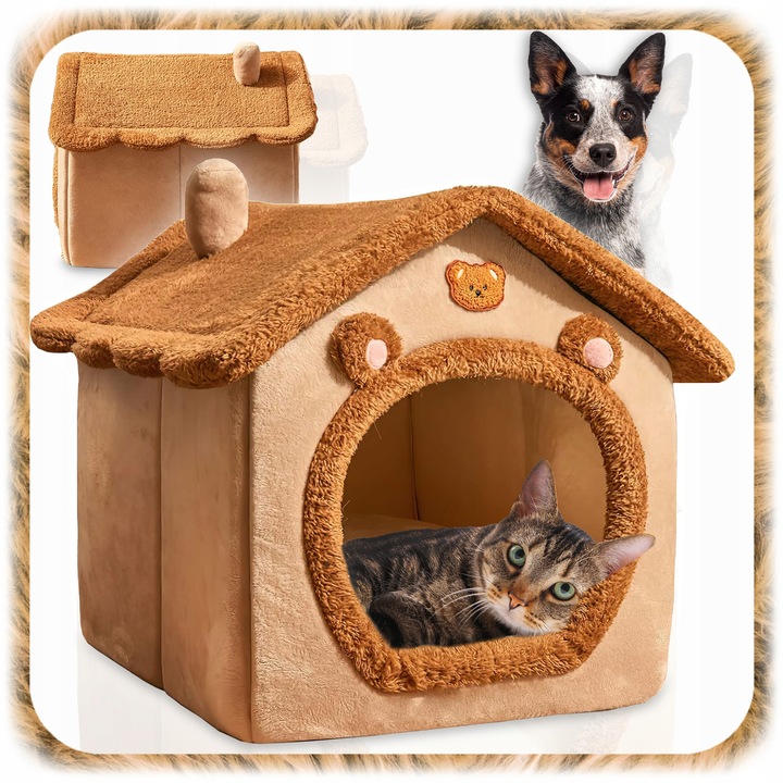 LEGOWISKO DLA KOTA PSA DOMEK BUDKA KOJEC PLUSZOWY PODUSZKA POSŁANIE BUDA