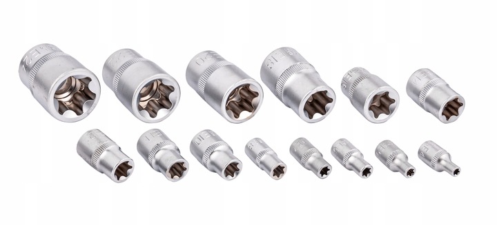 KLUCZE NASADOWE TORX E4-E24 NASADKI TORKS wew 14el