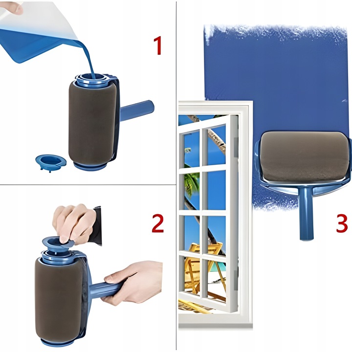 WAŁEK DO MALOWANIA SCIAN NIEKAPIĄCY UNIWERSALNY WAŁKI ZESTAW 5w1