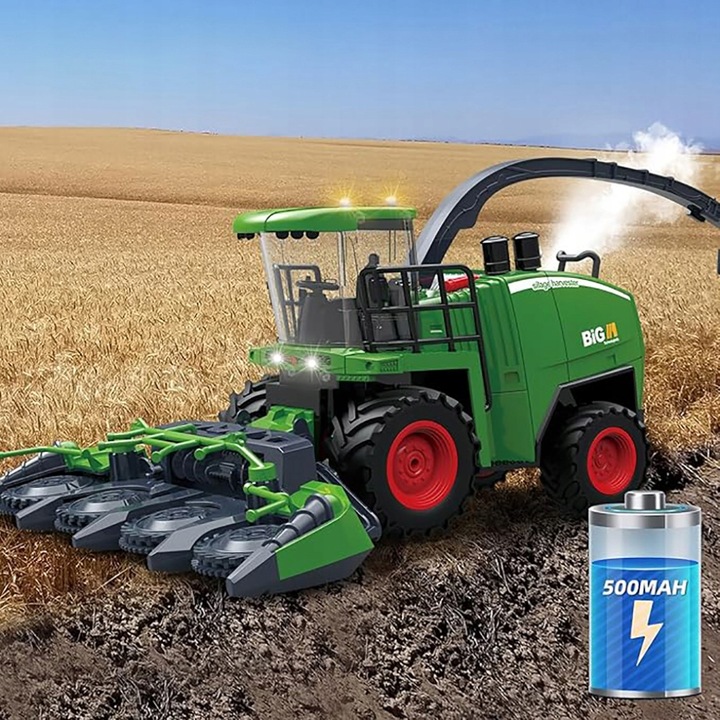 TRAKTOR ZDALNIE STEROWANY CIĄGNIK Z PRZYCZEPĄ RC na PILOTA 2W1