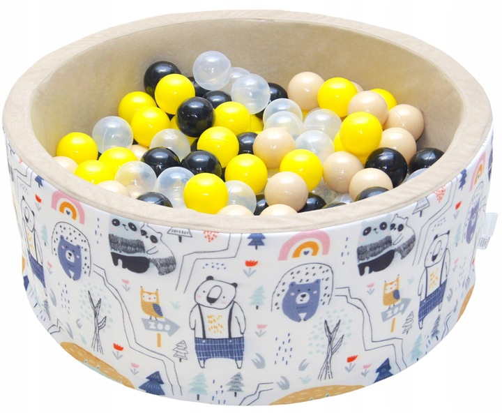 Suchy basen z piłkami kulkami 200szt dla dzieci piłeczkami 80x30 kojec