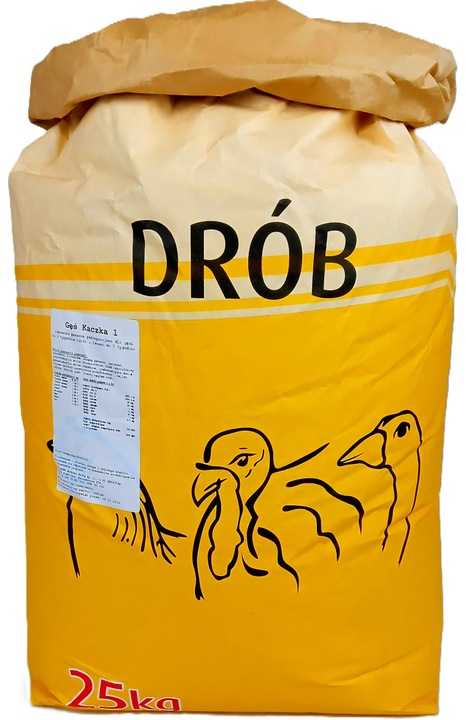 PASZA DLA KACZEK 25KG PASZA KARMA DLA KACZEK I GESI 1 DROB WITAMINY