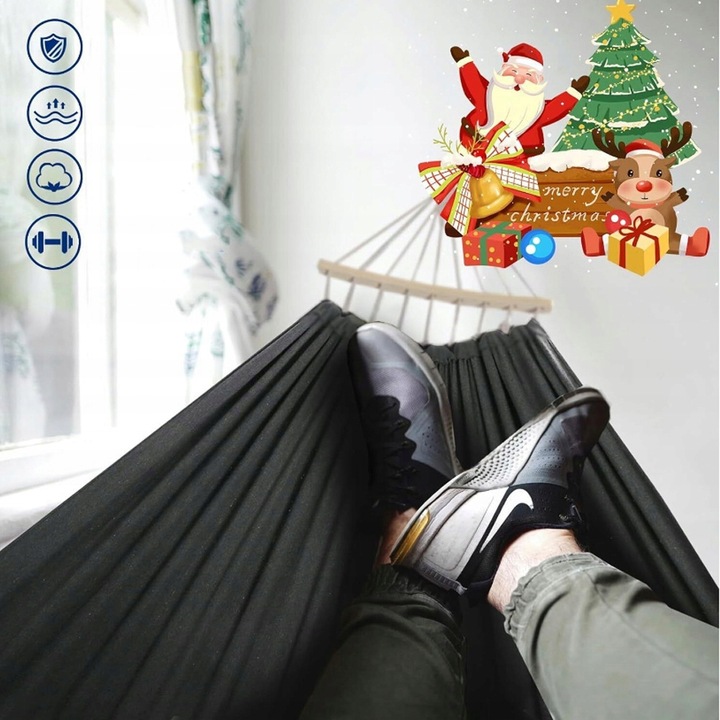 DUŻY HAMAK DWUOSOBOWY XXXL OGRODOWY MOCNY PŁÓCIENNY HAMAK 150X200CM