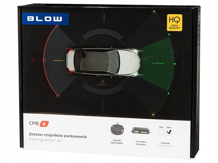 CZUJNIKI PARKOWANIA COFANIA BUZZER GŁOŚNIK PRZÓD TYŁ ZESTAW PDC 4x SENSOR