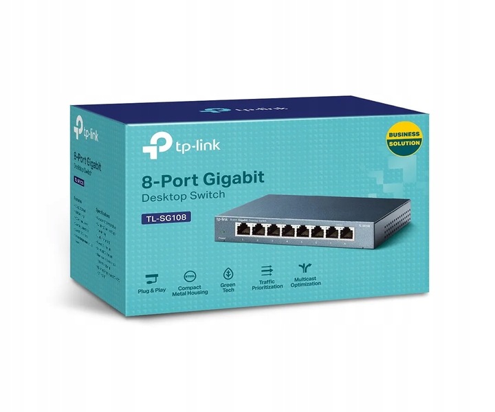 SWITCH TP-LINK TL-SG108 GIGABIT 8 PORTÓW