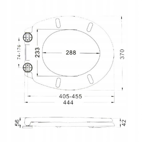 DESKA sedesowa do Cersanit Mito/President/Delfi wolnoopadająca