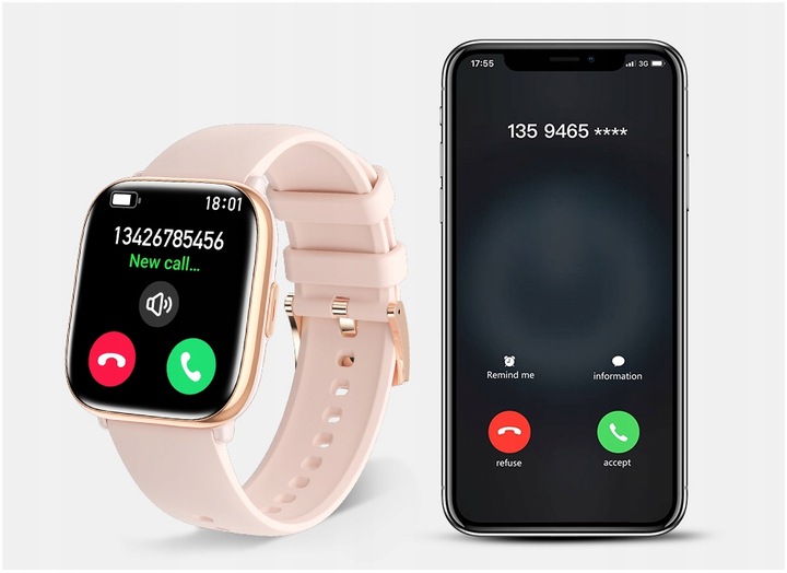 SMARTWATCH ZEGAREK DAMSKI POLSKIE MENU ROZMOWY SPORT AMOLED 4 PASKI