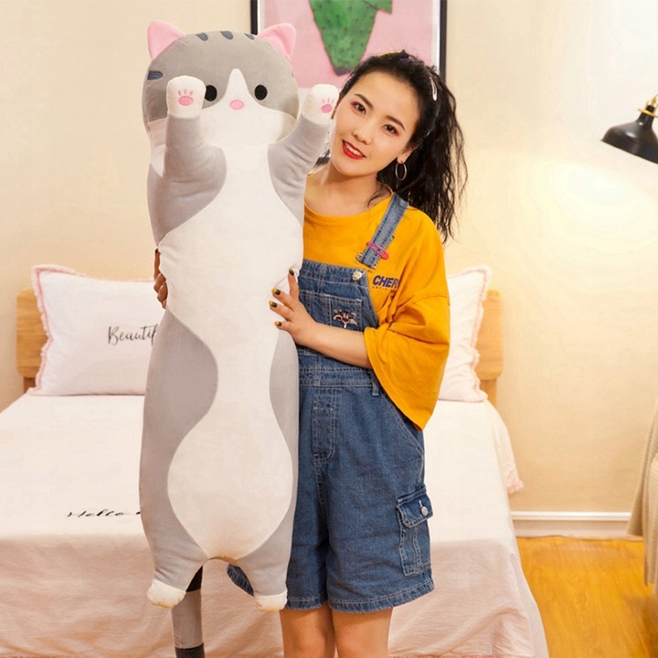 PODUSZKA 130 CMPLUSZOWY KOTEK PLUSZOWA MASKOTKA KOT PLUSZAK