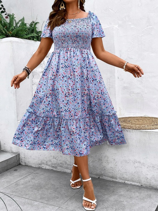 SUKIENKA MIDI Z ELASTYCZNYM DEKOLTEM SHEIN 4XL