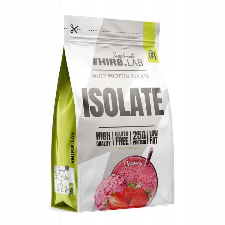 Izolat Białka BIAŁKO 700 g WPI ISO Whey Protein Isolate Truskawka HIRO