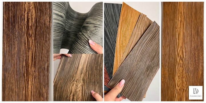 ZESTAW DESKA ELEWACYJNA ELASTYCZNA IMITACJA DREWNA 1M2 18 KOLORÓW DO WYBORU