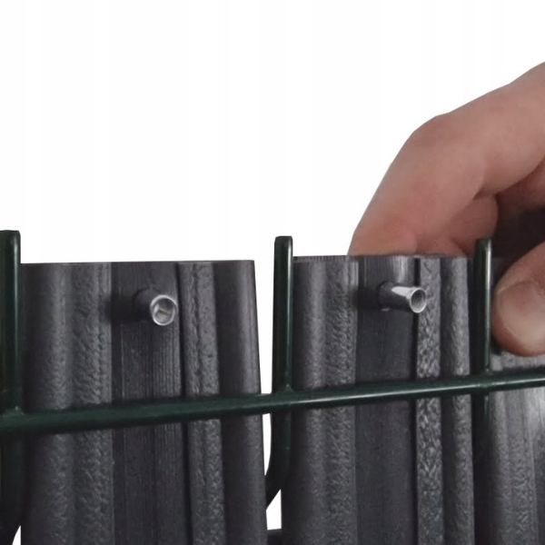 GRAFITOWA OSŁONA NA PŁOT LISTWY NA OGRODZENIE PANELE LAMELE 172X250CM