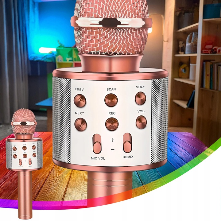 MIKROFON BEZPRZEWODOWY KARAOKE GŁOŚNIK BLUETOOTH PREZENT DLA DZIECI