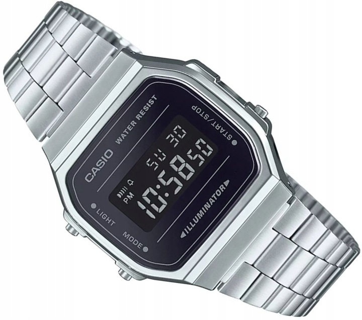 ZEGAREK CASIO VINTAGE MIRROR A168WEM RETRO OLDSKUL CYFROWY Z PODŚWIETLENIEM