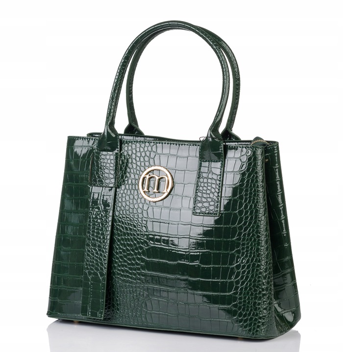 Klasyczna Zielona torba damska MIEJSKA SHOPPER Pojemna MONNARI Aktówka