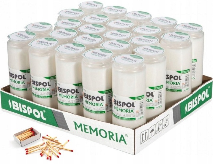 BISPOL Wkłady do zniczy olejowe WO4 84H 24szt.