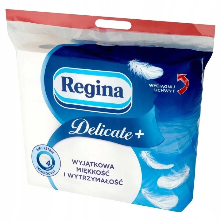 Papier Toaletowy Regina DELICATE+ (Delicatis) poduszeczki 4W zestaw 45 szt.