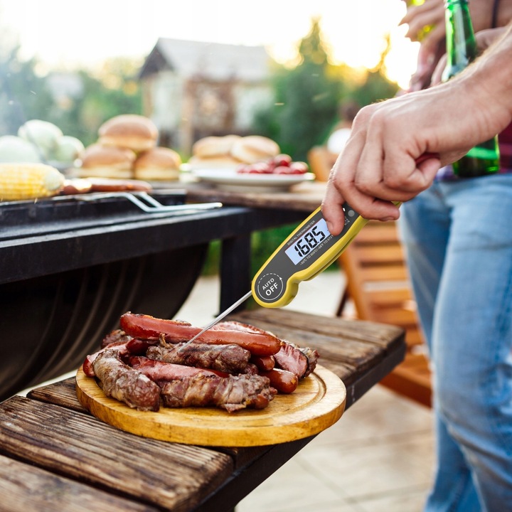 TERMOMETR KUCHENNY CYFROWY DO MIĘSA ŻYWNOŚCI NA GRILL SZPILKOWY LCD -50°C +