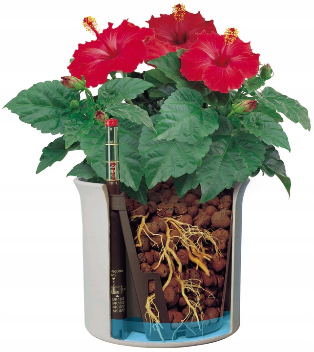 komplet do hydroponiki doniczka biała CORONA 15/19