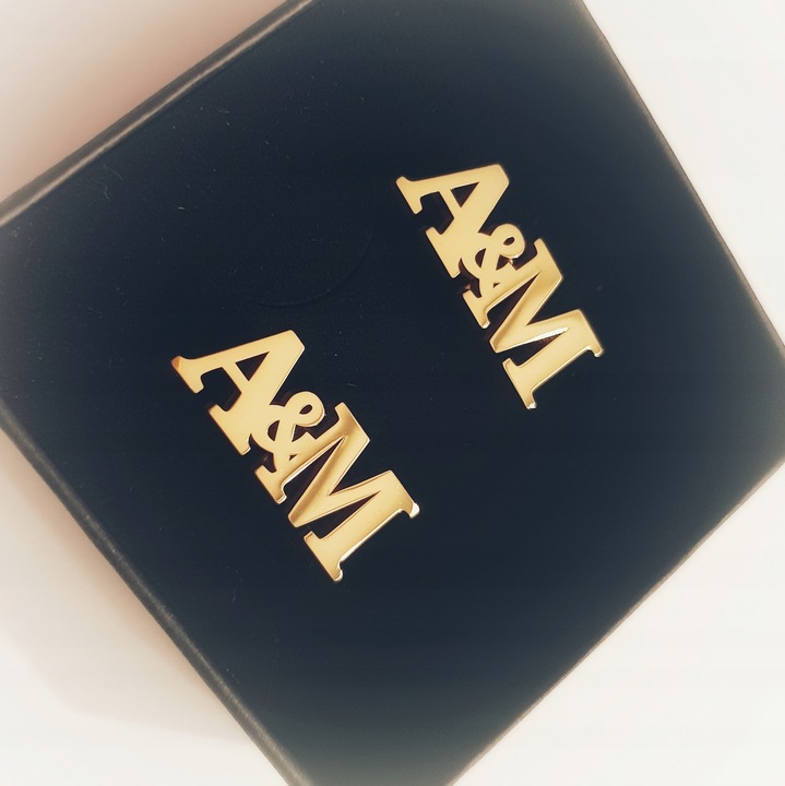 spinki do mankietów z Twoimi Inicjałami - mosiądz